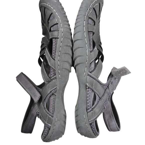 Jambu Sport Poppy Sandal Gray Adjustable Hook & Loop All terrain Sole Size 10 - Picture 4 of 7